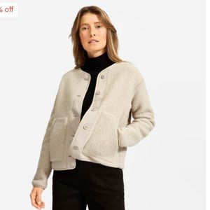 Everlane ReNew Teddy Liner (beige sweater / fleece / cardigan/jacket) Size S